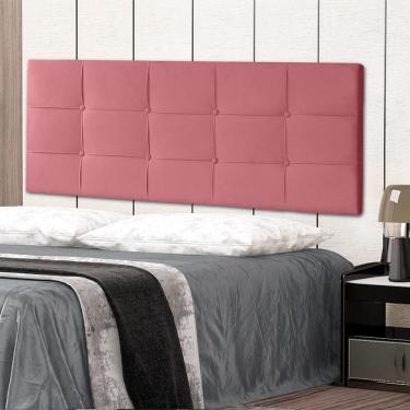 Imagem de Cabeceira Painel Casal Queen 1,60m Roma Suede Rosa Dal Poz Estofados