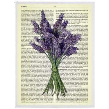 Imagem de Quadro Decorativo Lavanda 45X34Cm - Com Vidro Madeira Branca