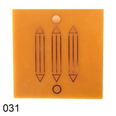 Imagem de Gráfico Luxor para Radiestesia, Placa de Fenolite com Cobre 031 - 7cm 