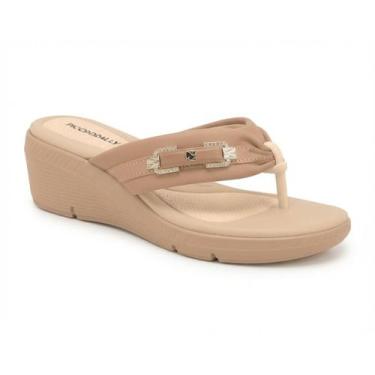 Imagem de Tamanco Piccadilly Feminino Anabela Comfy 540373, 36, Amêndoa