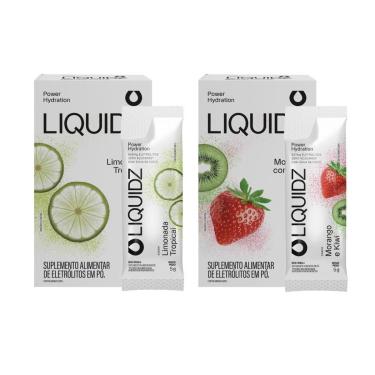 Imagem de LIQUIDZ® - Eletrólitos Zero Açúcares - Limonada | Morango - Kit 2 Caixas - 12 sachês-Unissex