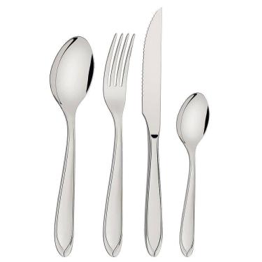 Imagem de Faqueiro Tramontina Laguna Em Aço Inox Com Facas Para Churrasco Acabamento Em Brilho 16 Peças