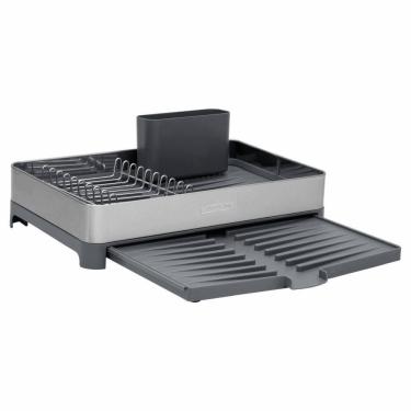 Imagem de Escorredor De Louça Tramontina Plurale Em Aço Inox E Polipropileno Com Porta Talheres Grafite 61537300