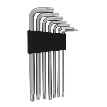 Imagem de Jogo de Chave Torx Longa com 7 Chaves Em Aço Cromo Vanádio com Furo 1995 Western Chave Torx Long