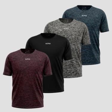 Imagem de Kit 4 Camisetas Dry Alpha Co Masculina-Masculino