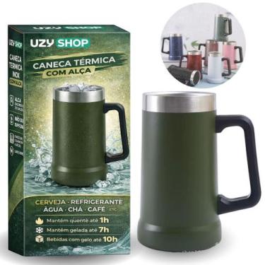 Imagem de Caneca Térmica 700ml Parede Dupla Inox a Vácuo Conserva Temperatura Qu