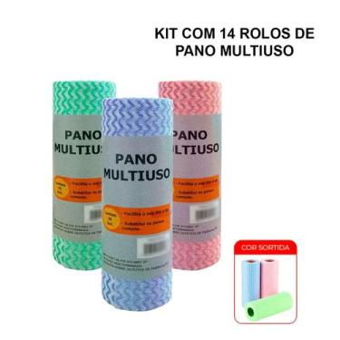 Imagem de Kit Com 14 Rolos De Panos Em Microfibra Multiuso 20x40cm - Casa Ambien
