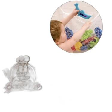 Imagem de Cesto Organizador De Poliester Dobravel Telado Com Ventosa