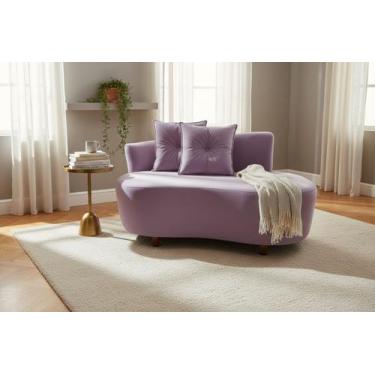 Imagem de Namoradeira Sofá Feijão Suria 150cm Orgânica Veludo - Mansão Decor