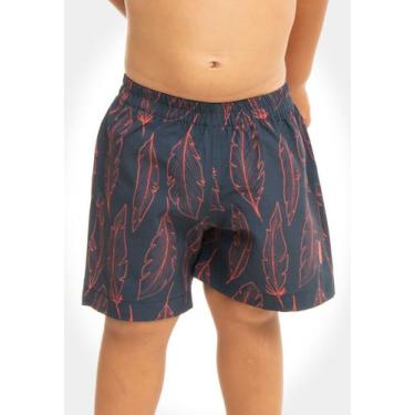 Imagem de Short Swim Infantil Pena, 2, Laranja e marinho