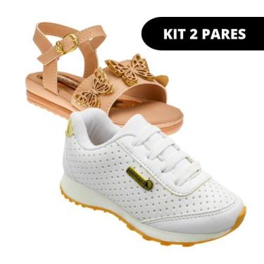 Imagem de Tenis Infantil e Papete de Menina  - KIT 2 PARES Tam 23 ao 34 - Sapati
