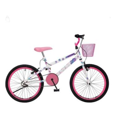 Imagem de Bicicleta passeio colli bike jully aro 20 branco com cesto
