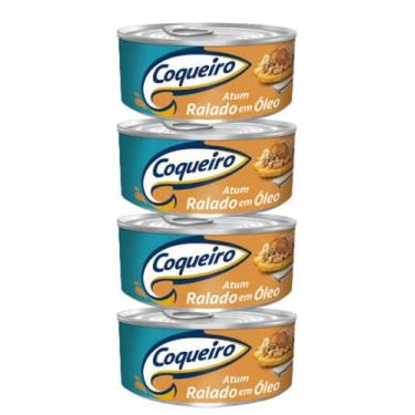 Imagem de Atum Coqueiro Ralado em Óleo 170g Kit 4 Latas