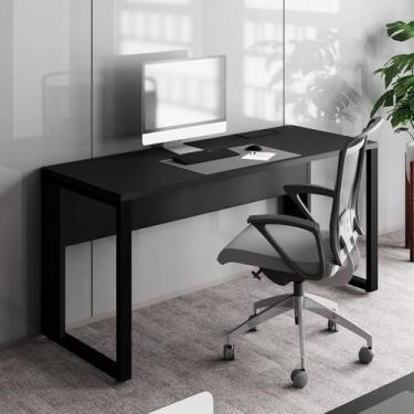 Imagem de Mesa Plataforma Individual com Caixa de Tomadas Pés Metal 120cm Indust