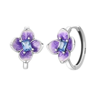 Imagem de Brincos De Estrela Do Mar Coloridos Em Prata Esterlina 925, Joias Fina