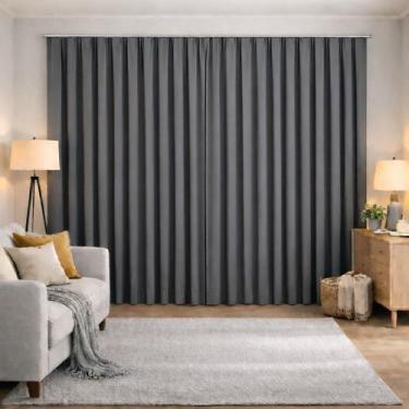 Imagem de cortina para trilho suiço corta luz blecaute brecaute corta luz - Amar