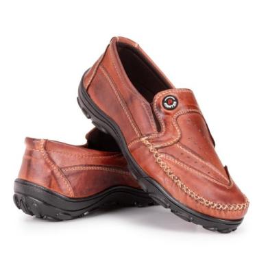Imagem de Mocassim Sapatilha Docksider Masculina todo em Couro Legitimo - BREVIE