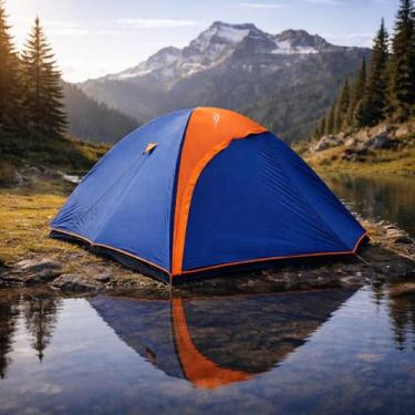 Imagem de NTK Barraca Falcon 4 Pessoas Queda Dagua 1000mm Mosquiterio Bolsos Int