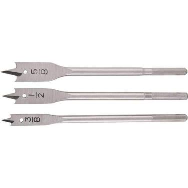Imagem de Jogo de Brocas Chatas 3/8"-5/8" 3 Peças Aço Carbono Vonder