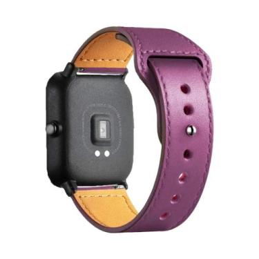 Imagem de Pulseira De Couro Para Relógio Amazfit 20mm/22mm Compatível Com GTS 4/