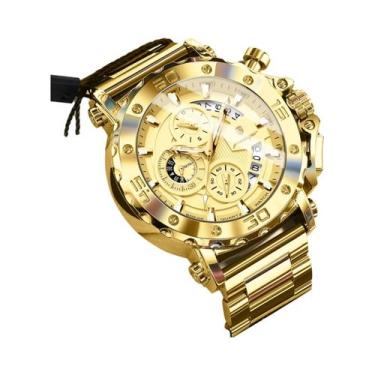 Imagem de Relógio De Quartzo Masculino À Prova d'Água Em Aço Inoxidável Luminoso