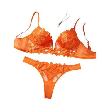 Imagem de Conjunto De Calcinhas Sexy Floral Para O Dia Dos Namorados, Lingerie C