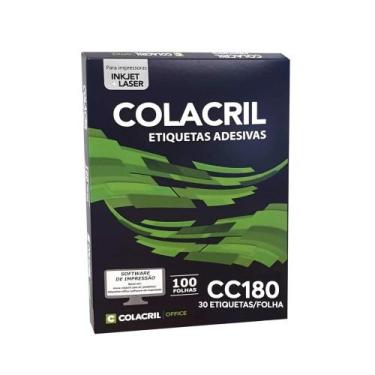 Imagem de Etiqueta Adesiva Colacril Carta CC180 25,4x66,7cm C/3000