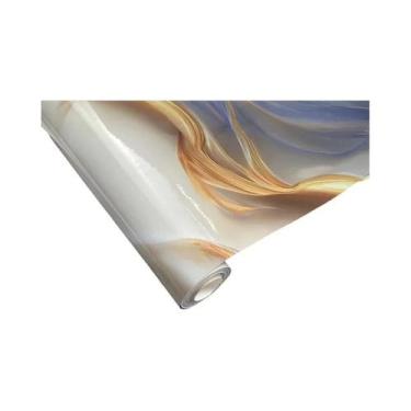 Imagem de Papel De Parede PVC Autoadesivo Imitação Mármore Dourado Impermeável P