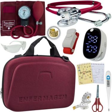 Imagem de Kit Enfermagem Maleta Completo Super Luxo + Monitor Glicose - Love Sau