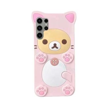 Imagem de Capa De Silicone Macia De Urso Kawaii Para Samsung Galaxy S23 S24 plus