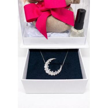 Imagem de Kit Presente Colar Semijoia + Flor + Perfume Cor:Rosa - Generica, Rosa