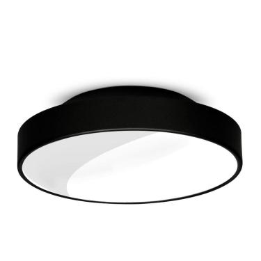 Imagem de Plafon de Sobrepor Redondo para 2 Lâmpadas Isadora Design Preto