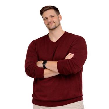 Imagem de Blusa Suéter Maculina em Tricot Frio Casaco Plus G4 G5 G6 Cor:PretoTam