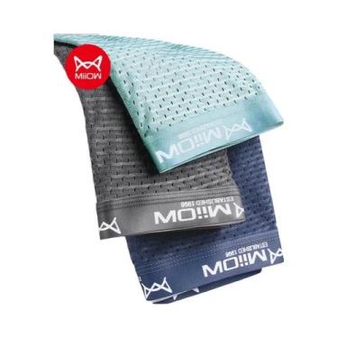 Imagem de Cuecas Boxer Masculinas De Seda Gelada Tamanho Grande, Kit Com 3 Peças