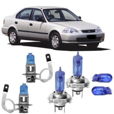 Imagem de Super Brancas Farol E Milha Civic 1996 1997 1998 - VELOX TIGER CINOY T