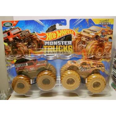 Imagem de Hot Wheels Monster Trucks 1:64 pack com 2, Land rover x town hauler