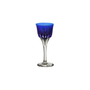 Imagem de Taça de licor em cristal Strauss Overlay 225.105.150 60ml azul escuro