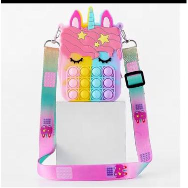 Imagem de Bolsa Infantil Unicórnio POP Bolha Sensorial de Silicone colors - Maga
