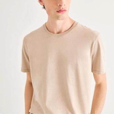 Imagem de Camiseta Manga Curta Hering Masculina 0201, Bege, 1308, G