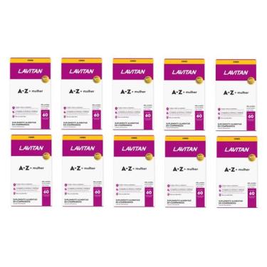 Imagem de Kit 10 Vitamina Lavitan A-Z Mulher Polivitamín. 60Cpr-Cimed