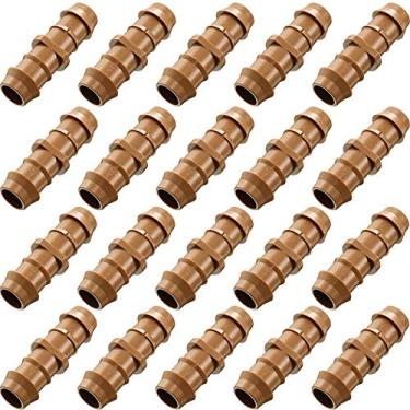 Imagem de 20 pacotes de conectores de plástico esfarrapado de 1/2 polegada, conectores de mangueira de irrigação, encaixe de acoplamento de esfera, 17 mm de diâmetro