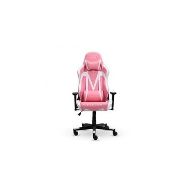 Imagem de Cadeira Gamer XT Racer Viking Series, Até 120Kg, Reclinável, Com Almofadas, Cilindro de Gás Classe 4, Couro PU, Rosa e Branca - XTR-019