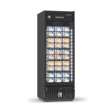 Imagem de Visa Cooler para Sorvete Expositor Vertical Refrimate VCS570PVPP 570L 1 Porta Preto 220V