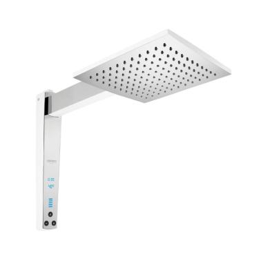 Imagem de Chuveiro Digital Acqua Century Comando Eletrônico 7500W Pressão 10 a 400kPa Branco Cromado Lorenzetti 220V