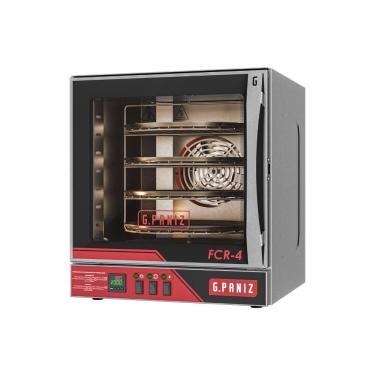 Imagem de Forno Turbo Elétrico Rotativo de Bancada Gpaniz FCR 4 Aço Inox 74L com Convecção Inox 220V