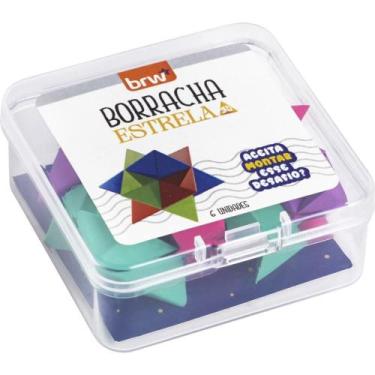 Imagem de Borracha Decorada Estrela 3D Sortido DP.C/06 - BRW