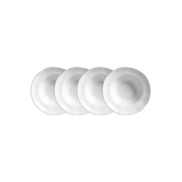 Imagem de Conjunto de Pratos de Sobremesa Porto Brasil Orgânico New White 250ml - 4 Peças