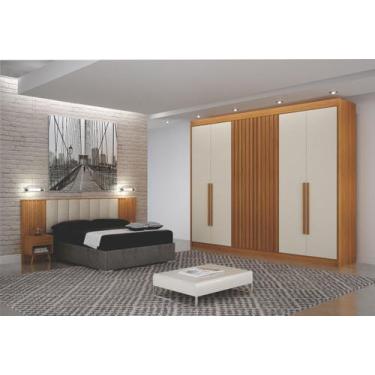 Imagem de Dormitorio Casal Ripado 2Pçs 6 Portas Mirage - Arbo Design