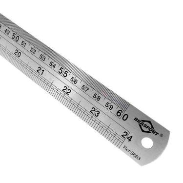 Imagem de Régua de Aço Inox 60cm Brasfort
