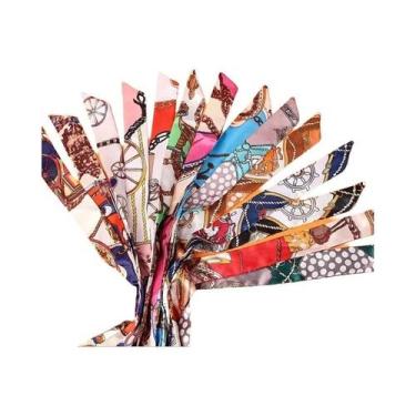 Imagem de Lenços De Seda Com Estampa Paisley Para Mulheres, 10 Peças, Acessórios